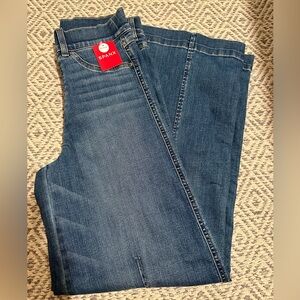 Spanx high rise wide leg flare jeans